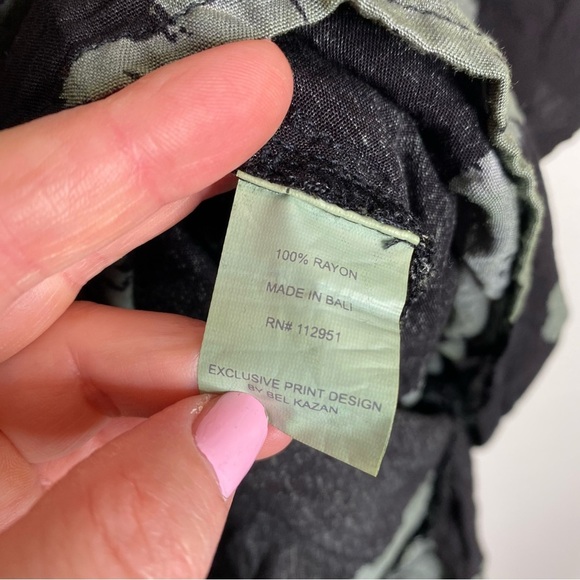 Bel Kazan Tie Ruffle Printed Kaftan O/S - Picture 3 of 9